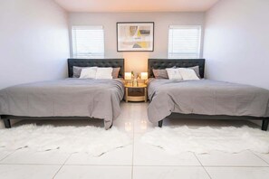 5 bedrooms, iron/ironing board, travel cot, WiFi