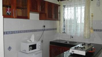 Apartment, 2 Bedrooms | Private kitchen | Full-size fridge, microwave, oven, stovetop