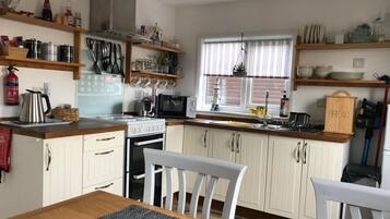 Fridge, microwave, toaster