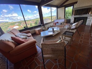 تلفزيون، مدفأة، كُتُب