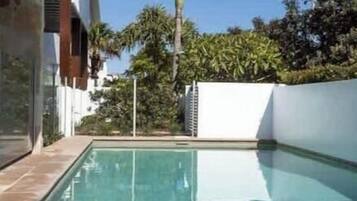 A heated pool