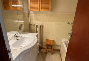 Bathtub, hair dryer