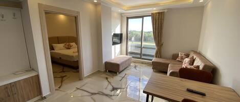 Business-Apartment | 1 Schlafzimmer, hochwertige Bettwaren, Betten mit Memory-Foam-Matratzen