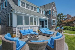 Terrace/patio - Craigville Long Beach Beachfront rental home. On private beach. RPMS029 (Centerville)