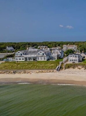 On the beach, beach towels
