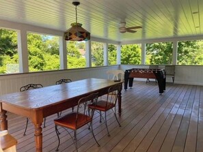 Outdoor dining - Northside Off of Historic 6A Lovely pet friendly rental home RPMS069 (Barnstable)