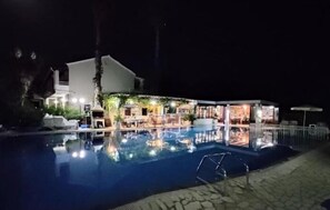 Front of property - evening/night - Alexandros Studios Apartments (Corfu)