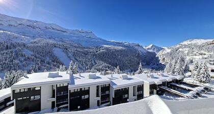 6th floor, view ski slopes, swimming pool, sauna, balcony, tv, ski locker, 33m², Flaine