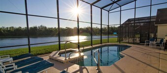 Private pool home, gated community, stunning lake views, games area!