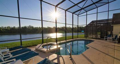 Private pool home, gated community, stunning lake views, games area!