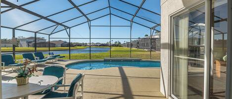 Una piscina riscaldata