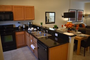 Microwave, oven, stovetop, dishwasher