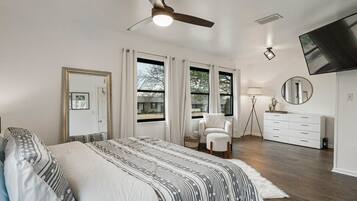 2 bedrooms, iron/ironing board, travel crib, WiFi