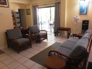 Smart TV, DVD player, books