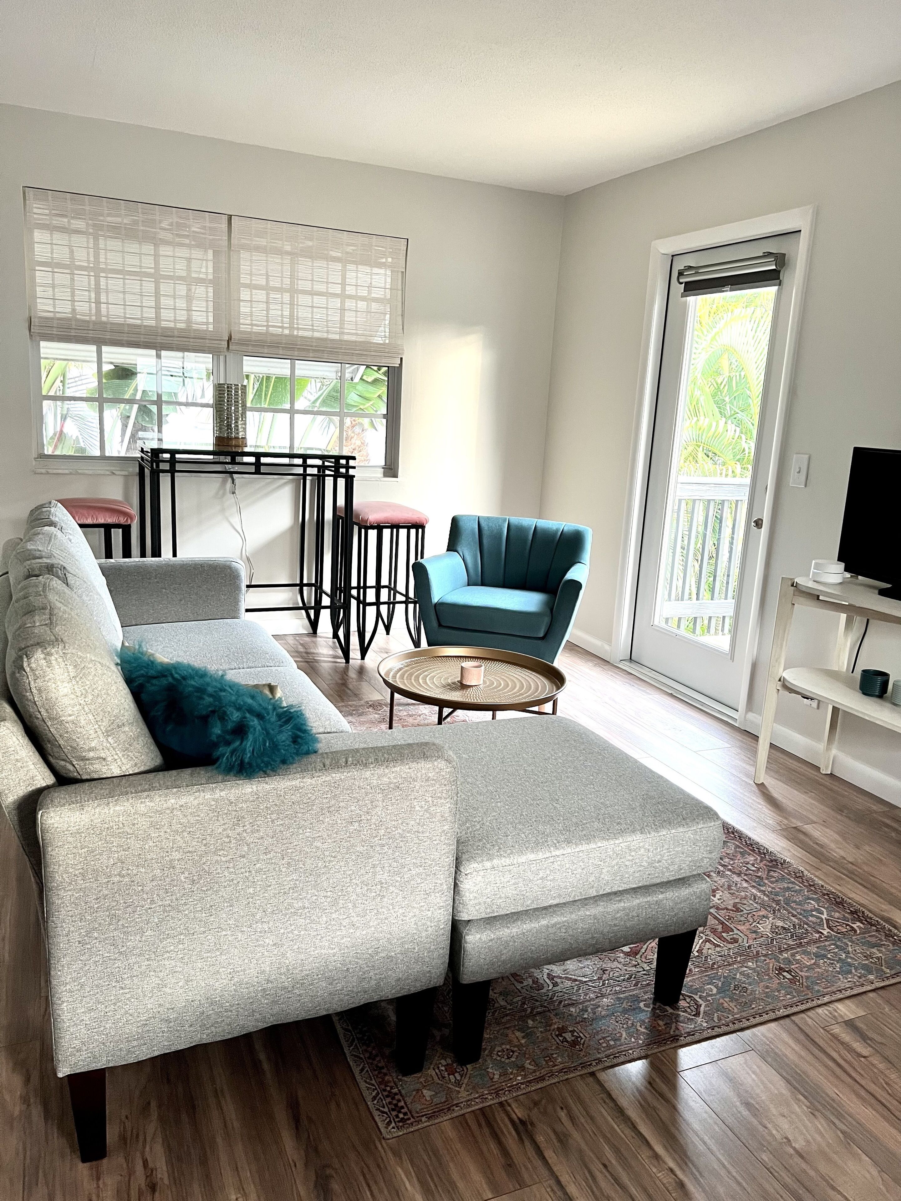 Newly remodeled studio with a private deck