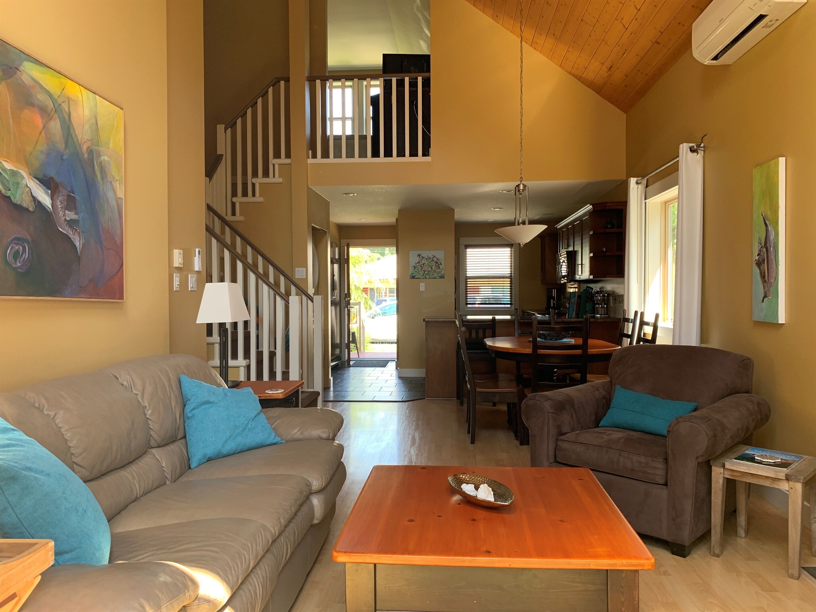 Smart TV, chimenea, reproductor de DVD y libros 