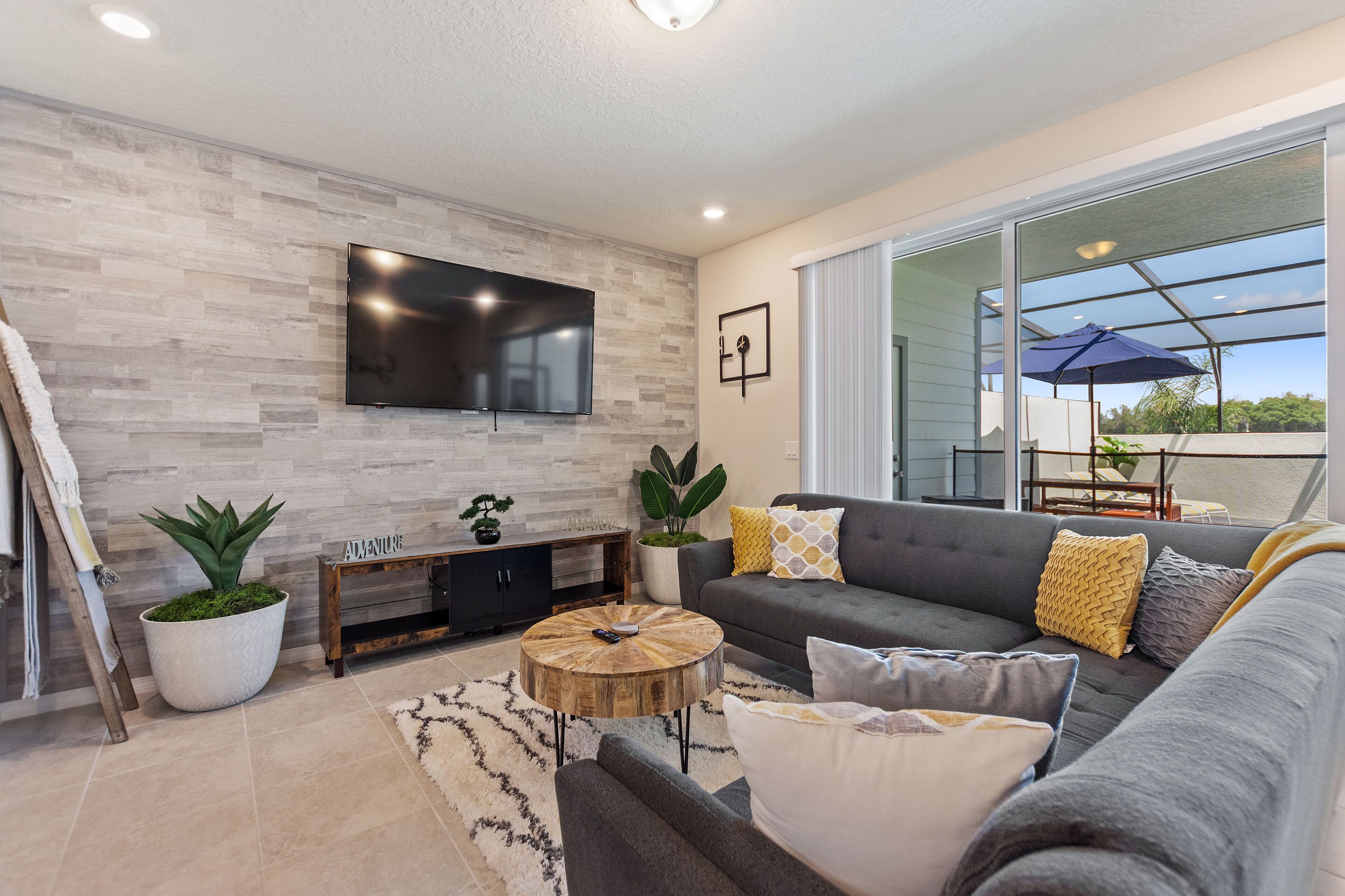 Smart TV, video games, Hulu, foosball