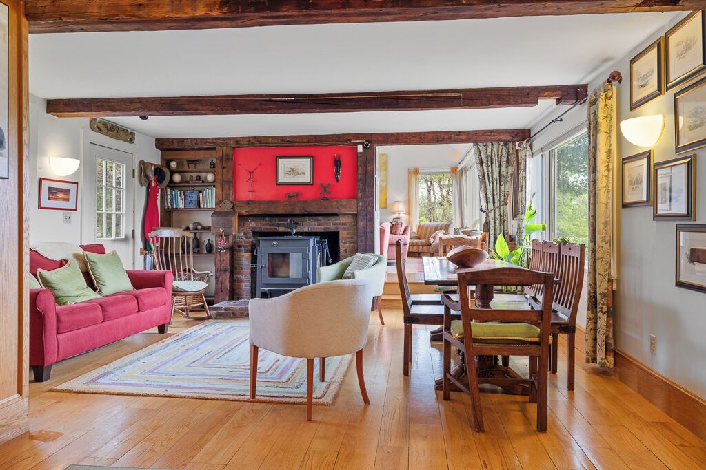 TV, fireplace, ping pong, books