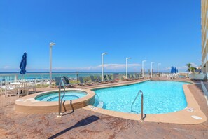Outdoor pool, a heated pool