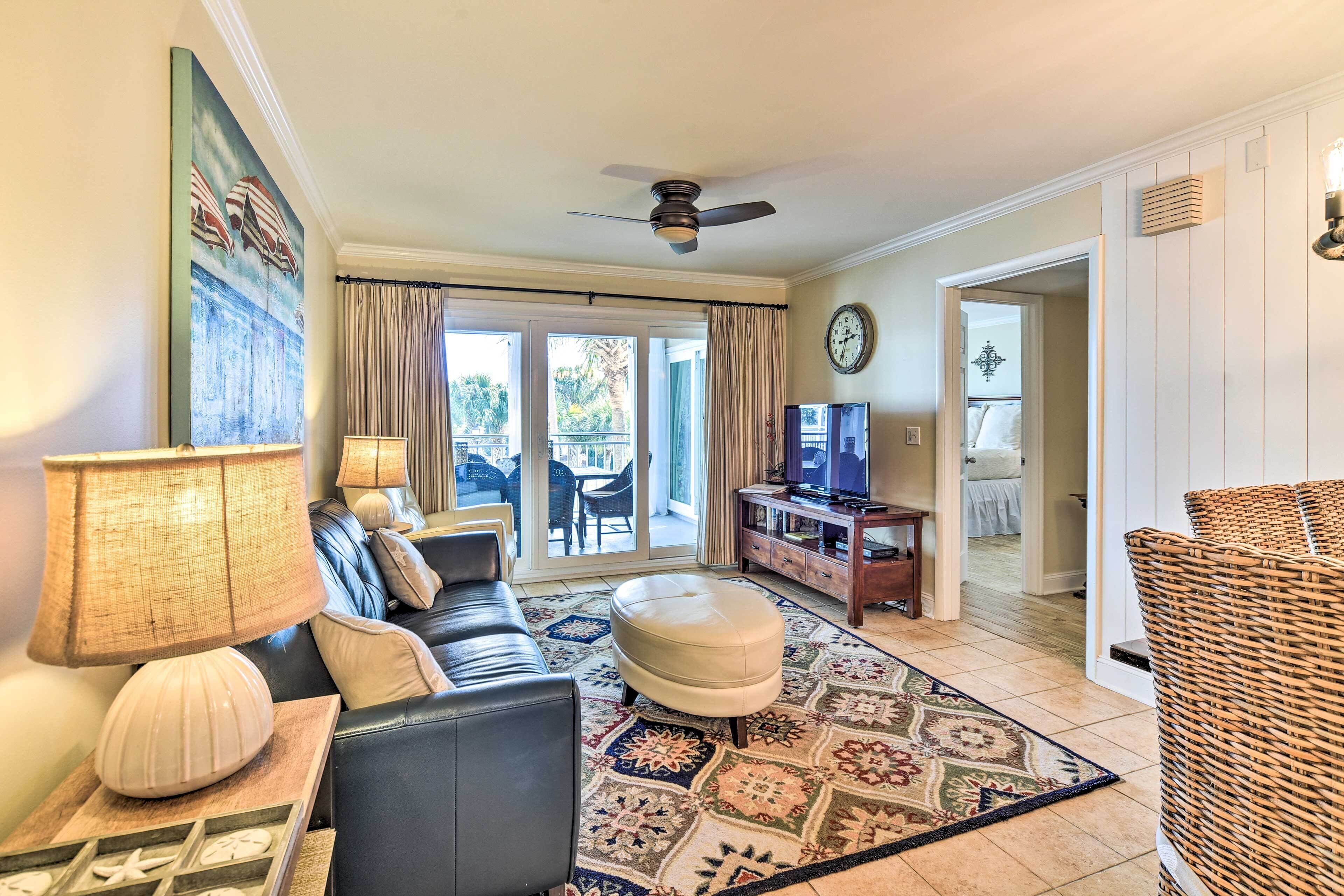 Luxe Villa w/ Spacious Patio, Steps to Beach!