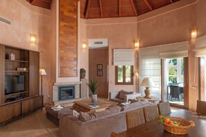 Télévision, cheminée