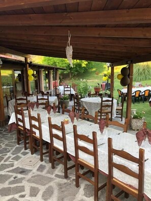 Área externa para banquete