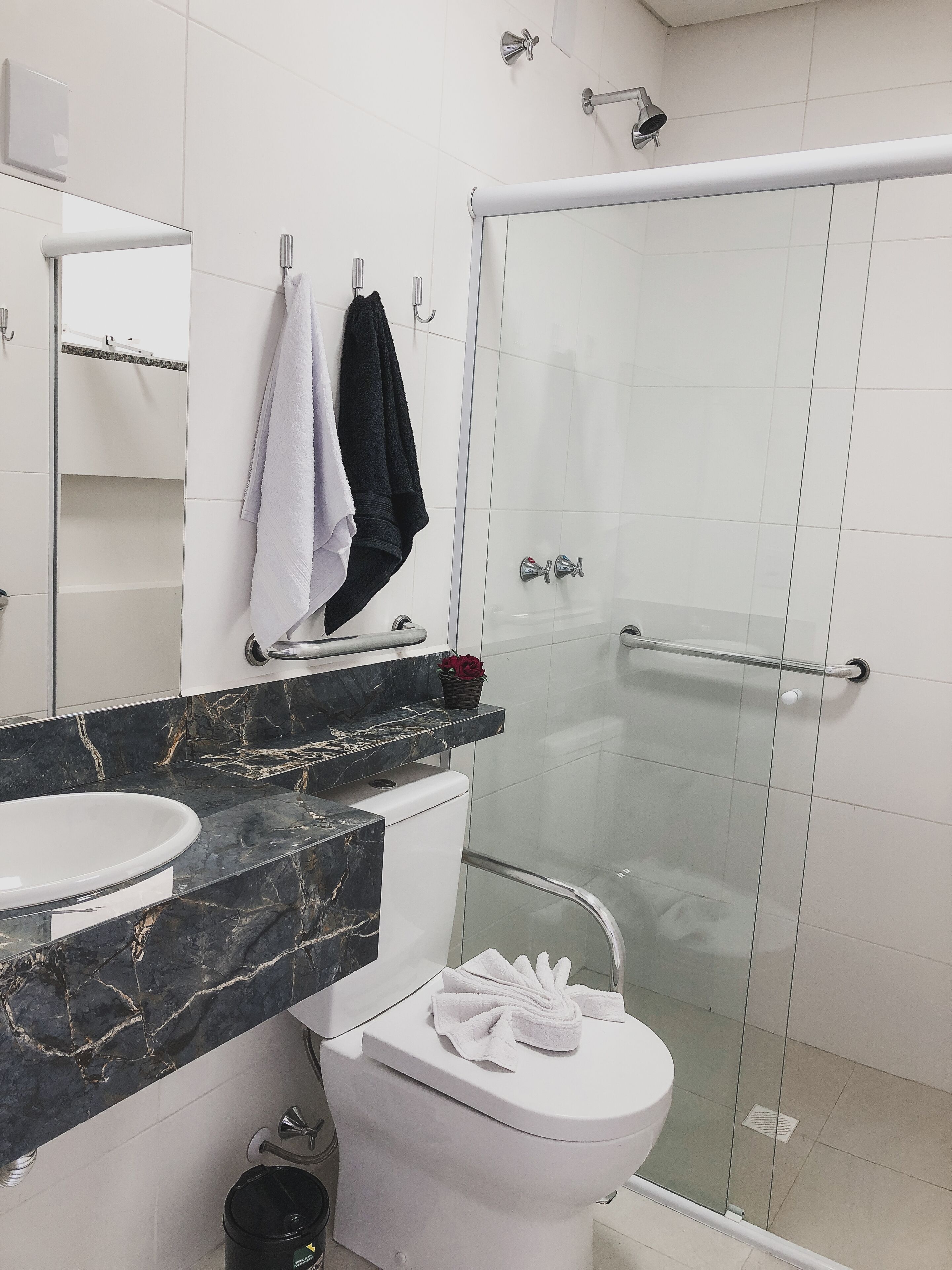 exclusive triple room | bathroom | shower, hair dryer, towels, soap