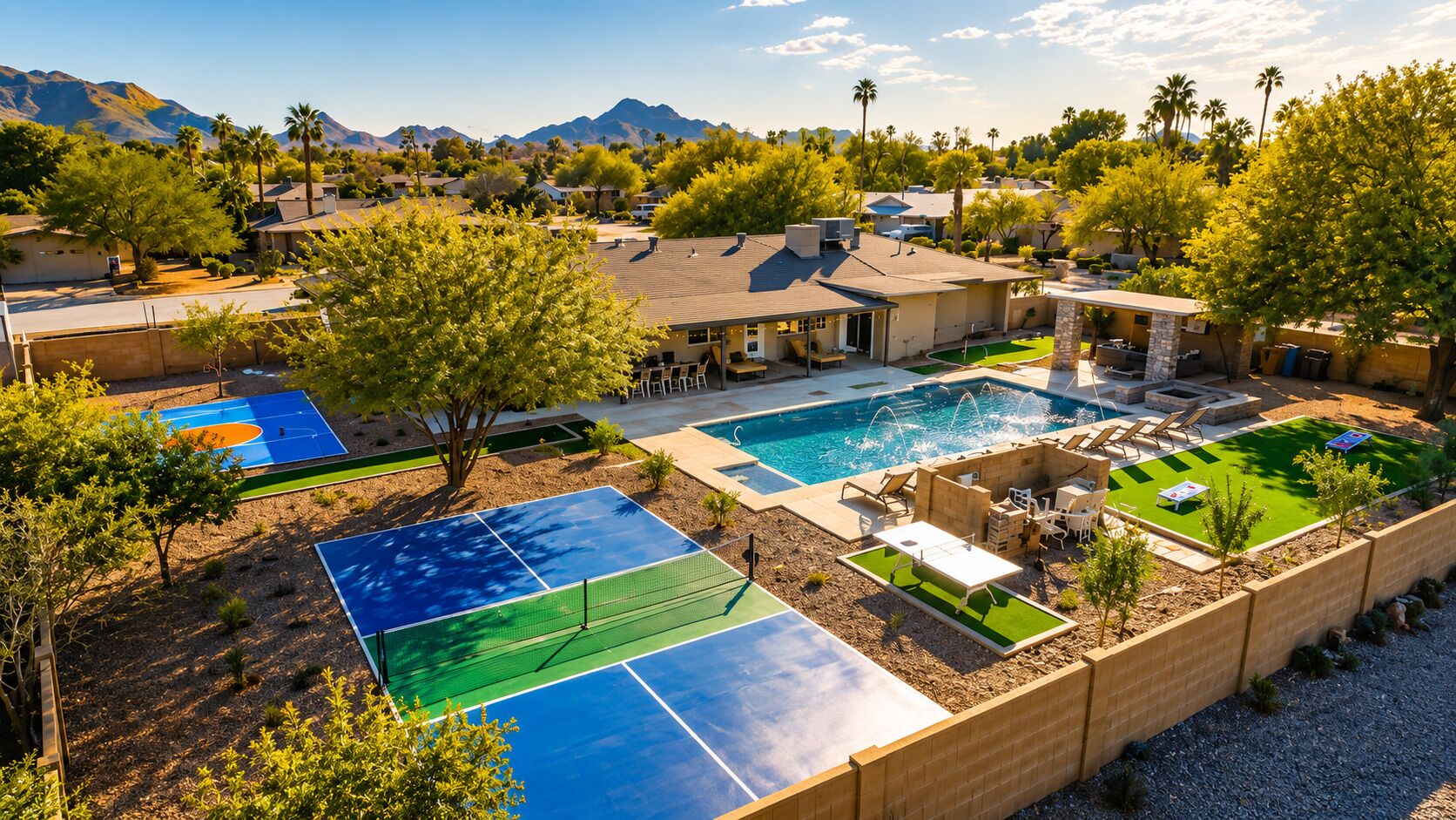 Outdoor pool, a heated pool