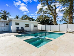 Una piscina riscaldata