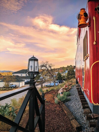 Stay in a REAL train car in historic Virginia City, NV!