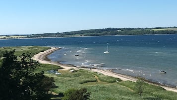Beach nearby, sun loungers