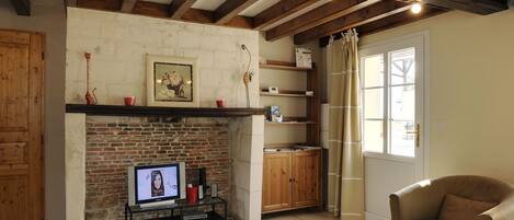 Télévision, lecteur de DVD, table de tennis de table