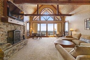 Télévision, cheminée