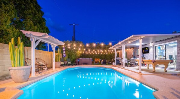 A heated pool