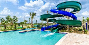Piscine extérieure, piscine chauffée