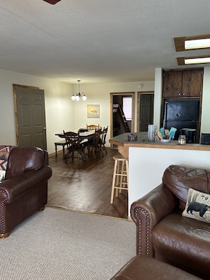 Smart TV, DVD player, table football, books