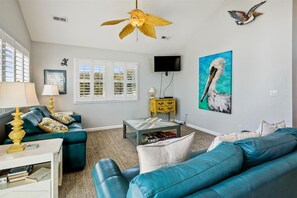 TV, DVD player, stereo