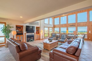 TV, DVD player, stereo