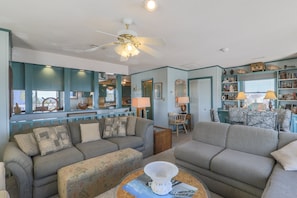 TV, DVD player, books, stereo - 2885 - Cobb Station, Oceanside home perched high on a rise with great ocean views & sea breezes (Duck)