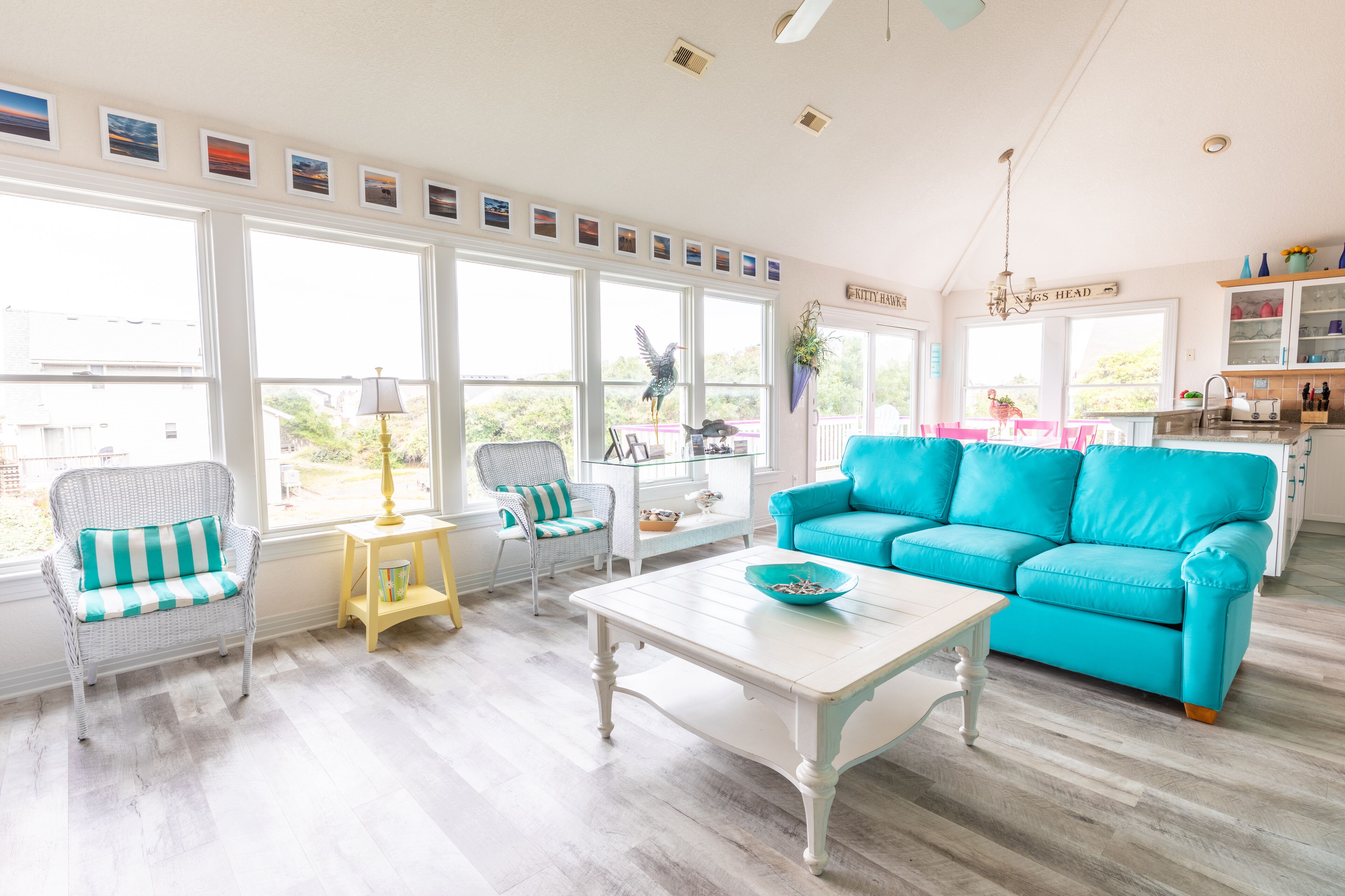 Adorable Kitty Hawk vacation home with WiFi, keyless entry, private saltwater pool, and rec room