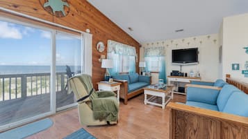 TV, DVD player, books, stereo