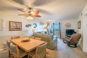 TV, DVD player, stereo