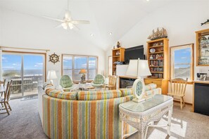 TV, fireplace, DVD player, stereo