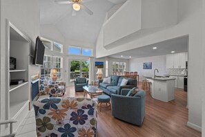 تلفزيون، مدفأة، مشغل دي في دي، ستيريو