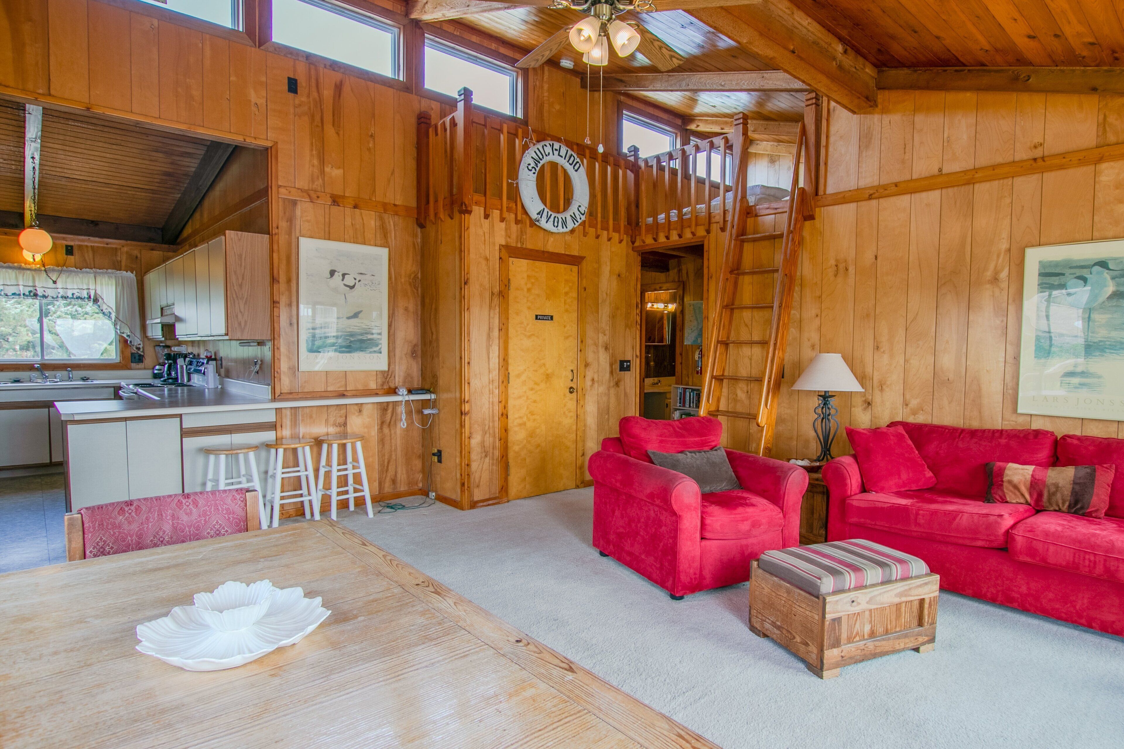 Flatscreentelevisie, een dvd-speler en een filmbibliotheek