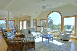 TV, fireplace, DVD player, foosball