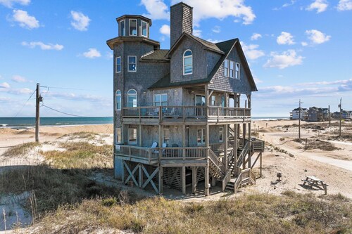 7014- Sandcastle by the Sea - Oceanfront Rodanthe | Panoramic Views | Hot Tub