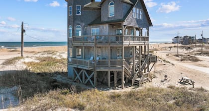 7014- Sandcastle by the Sea - Oceanfront Rodanthe | Panoramic Views | Hot Tub