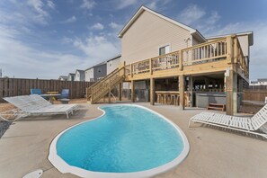 Pool - 5220-Sandy Paws, Semi-Oceanfront | Kill Devil Hills | Sleeps 8 (Kill Devil Hills)