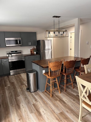 Fridge, microwave, oven, stovetop - Newly remodeled Riverfront 3 bedroom house on the Great Chazy River with dockage (Champlain)